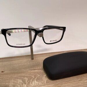 Columbia C8000 Eyeglasses 001 Black Rectangular Frames Men’s New Authentic